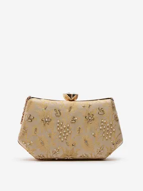 Westside Gold Embellished Clutch Bag